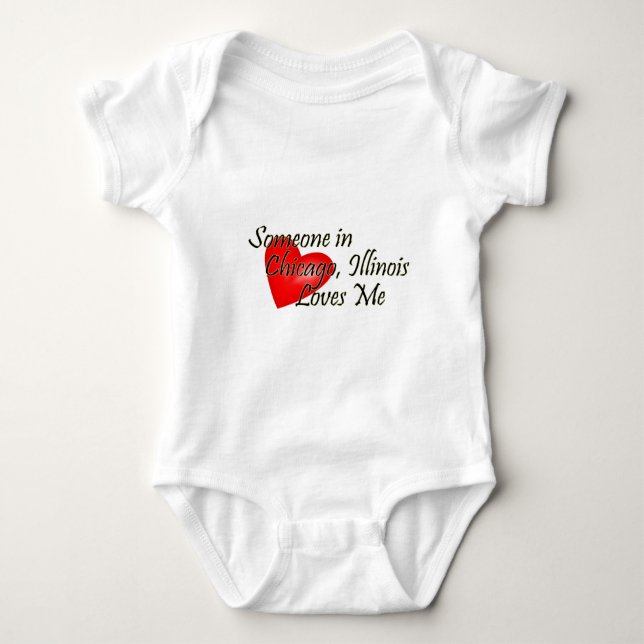 Jemand in Chicago-Lieben ich Baby Strampler (Vorderseite)