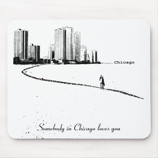 Jemand in Chicago-Lieben Sie Mousepad (Vorne)