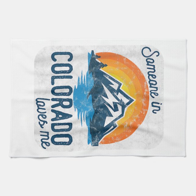 Jemand in Colorado Lieben Geschirrtuch (Horizontal)