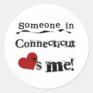 Jemand in Connecticut Lieben Runder Aufkleber