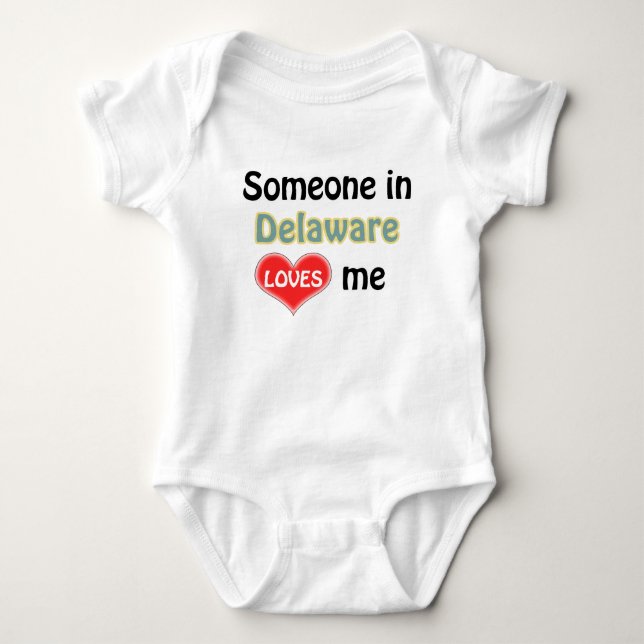 Jemand in Delaware Liebe mir Baby Strampler (Vorderseite)