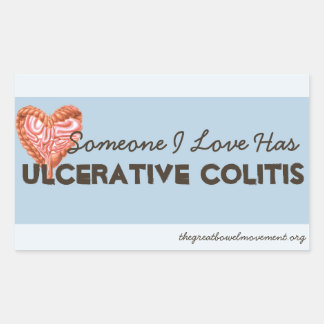 Jemand in der Liebe hat Colitis Rechteckiger Aufkleber