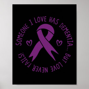 Jemand in der Liebe hat Demenz Alzheimer Bewusstse Poster