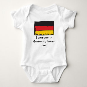 Jemand in Deutschland Liebe Me Deutsche Flagge Baby Strampler
