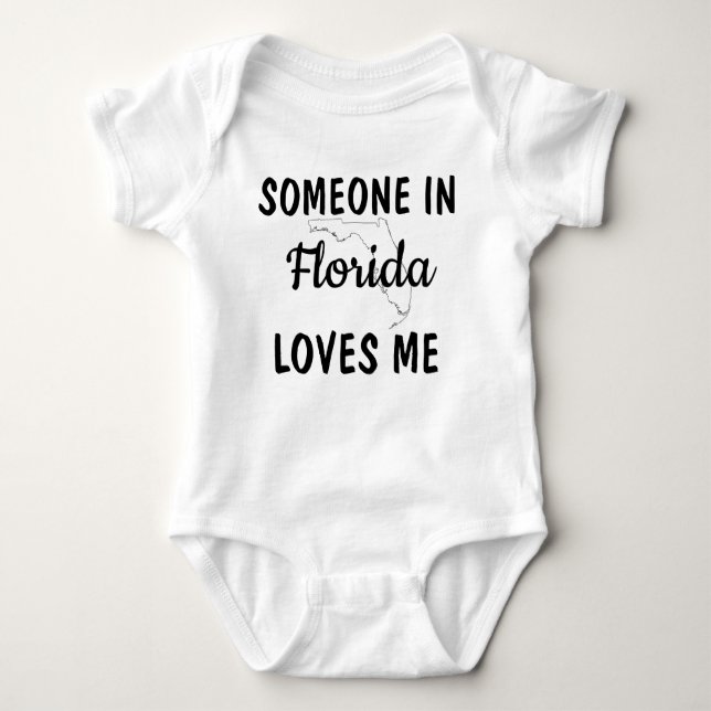 Jemand in Florida Lieben Me Long Distance Baby Strampler (Vorderseite)