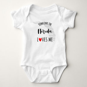 Jemand in Florida Lieben Me Map Baby Bodysuit Strampler