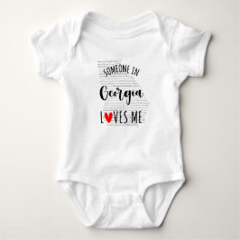 Jemand in Georgia Lieben Me Map Baby Bodysuit Strampler