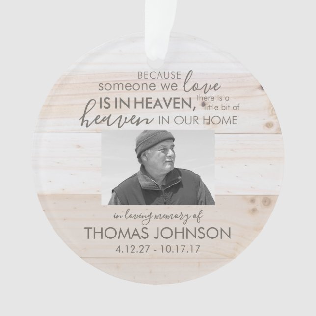 Jemand in Himmelsakryllischer Foto Ornament (Vorderseite)