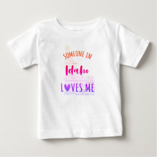 Jemand in Idaho Lieben Me Map Baby T Shirt