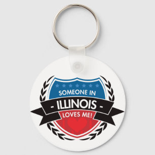 Jemand in Illinois-Lieben ich Schlüsselanhänger