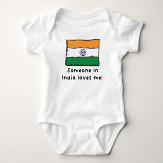 Jemand in Indien Lieben Me Indianerflagge Baby Strampler