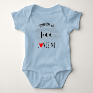 Jemand in Iowa Lieben Me Map Baby Bodysuit Baby Strampler