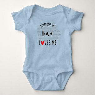 Jemand in Iowa Lieben Me Map Baby Bodysuit Strampler