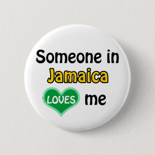 Jemand in Jamaika Liebe mir Button