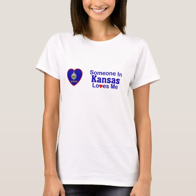 Jemand in Kansas-Lieben ich T-Shirt (Vorderseite)