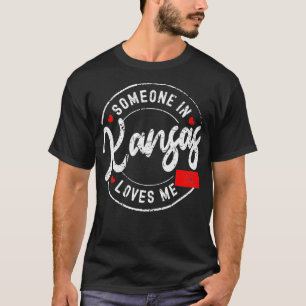 Jemand in Kansas Lieben Me beunruhigte Vintag Desi T-Shirt