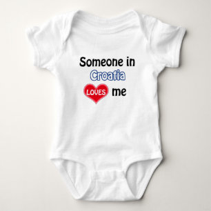 Jemand in Kroatien Lieben mir Baby Strampler