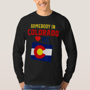 Jemand in Lieben Colorado Denver Flag Souvenir Mou T-Shirt