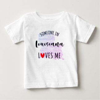 Jemand in Louisiana Lieben Me Map Baby T Shirt