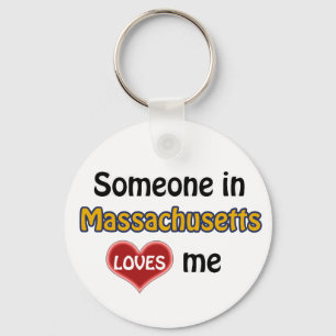 Jemand in Massachusetts Lieben mir Schlüsselanhänger