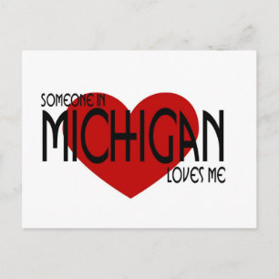 Jemand in Michigan Lieben Me Postkarte
