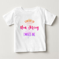Jemand in New Jersey Lieben Me Map Baby T Shirt