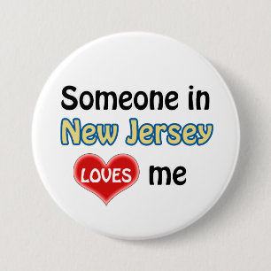 Jemand in New Jersey Lieben mir Button