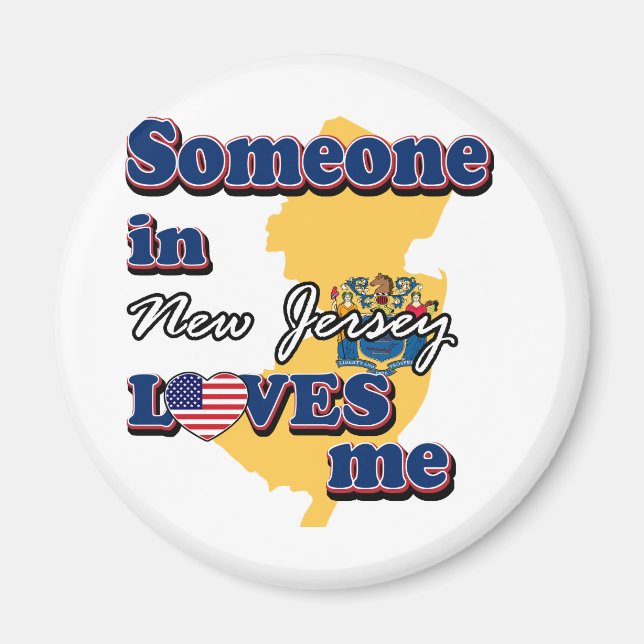 Jemand in New Jersey Lieben mir Magnet (Vorne)