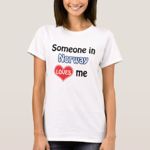 Jemand in Norwegen Liebe mir T-Shirt