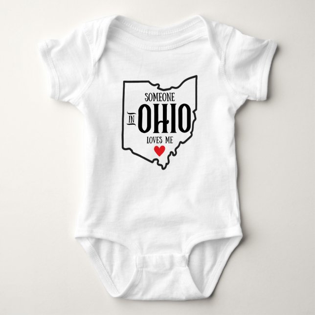 Jemand in Ohio Lieben Me Baby Bodysuit Baby Strampler (Vorderseite)