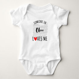 Jemand in Ohio Lieben Me Map Baby Bodysuit Baby Strampler
