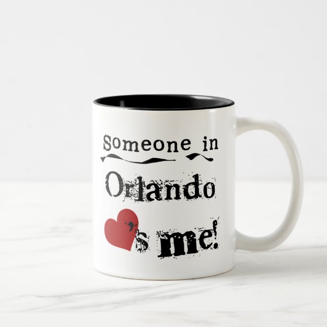 Jemand in Orlando Zweifarbige Tasse (Rechts)
