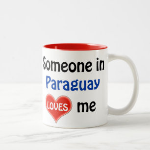 Jemand in Paraguay Lieben mir Zweifarbige Tasse