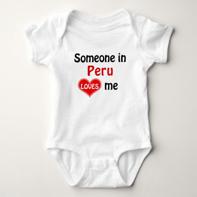 Jemand in Peru Lieben mir Baby Strampler (Vorderseite)