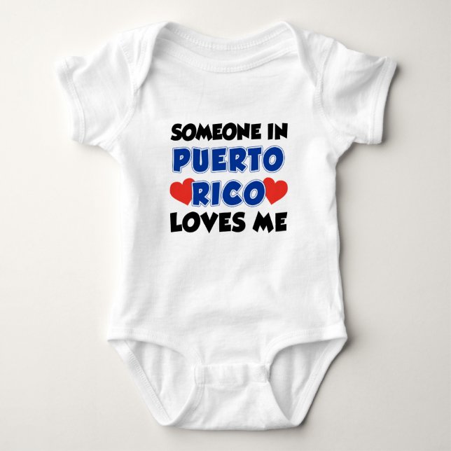Jemand in Puerto Rico Lieben Baby Strampler (Vorderseite)