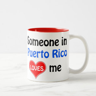 Jemand in Puerto Rico Lieben mir Zweifarbige Tasse