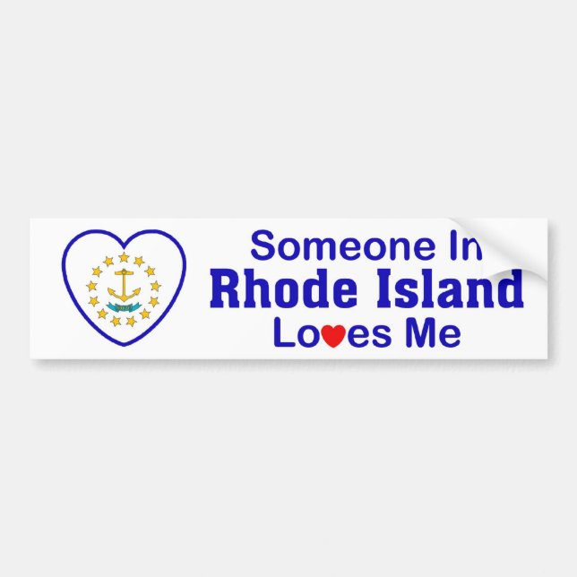 Jemand in Rhode Island Lieben ich Autoaufkleber (Vorne)