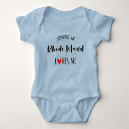 Jemand in Rhode Island Lieben Me Map Baby Bodysuit Strampler