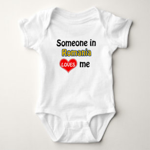Jemand in Rumänien liebt mich Baby Strampler