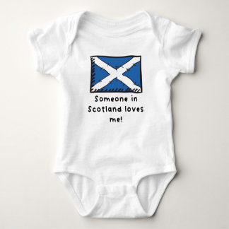 Jemand in Schottland Lieben Me Scottish Flag Baby Strampler