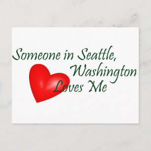 Jemand in Seattle Lieben Postkarte