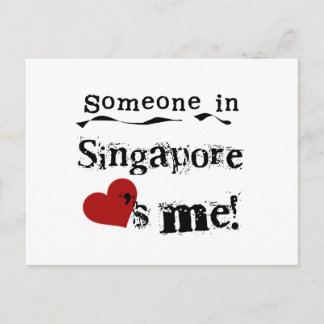 Jemand in Singapur Lieben Postkarte