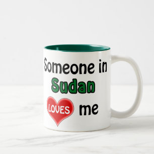 Jemand in Sudan liebt mich Zweifarbige Tasse