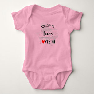 Jemand in Texas Lieben Me Karte Baby Bodysuit Strampler