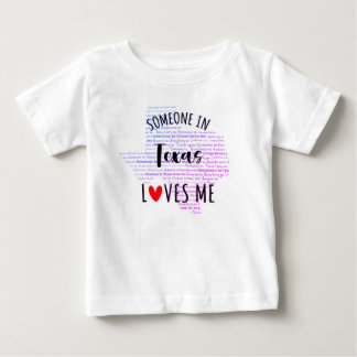 Jemand in Texas Lieben Mich Karte Baby T Shirt