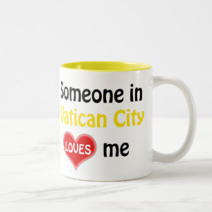 Jemand in Vatikanstadt Lieben mir Zweifarbige Tasse