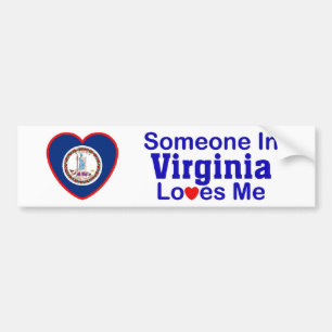 Jemand in Virginia-Lieben ich Autoaufkleber