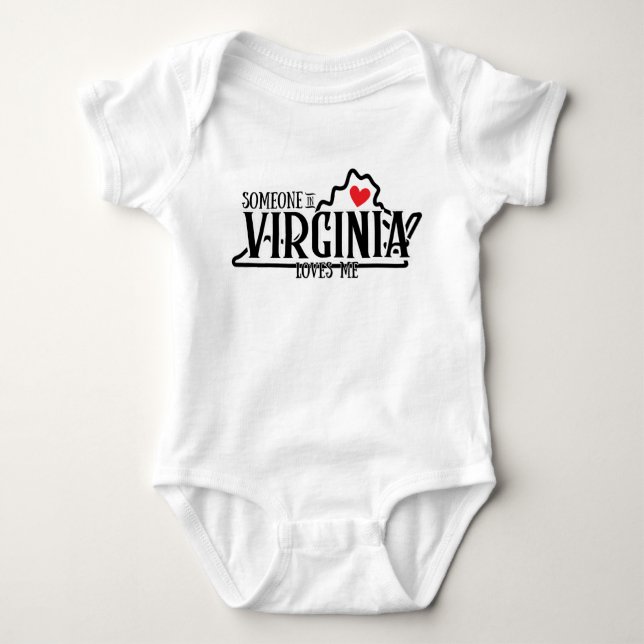 Jemand in Virginia Lieben Me Baby Strampler (Vorderseite)