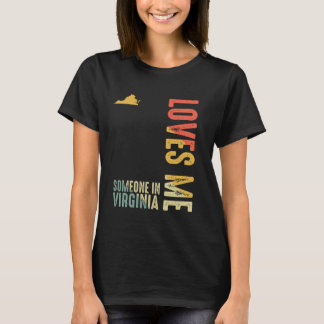 Jemand in Virginia Lieben Me Classic Retro Staat T-Shirt