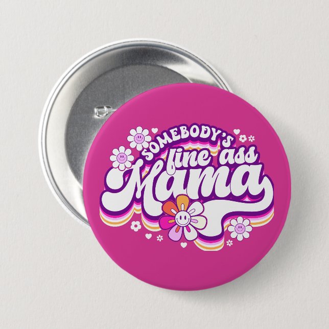 Jemand ist gut Mama Button (Vorne & Hinten)